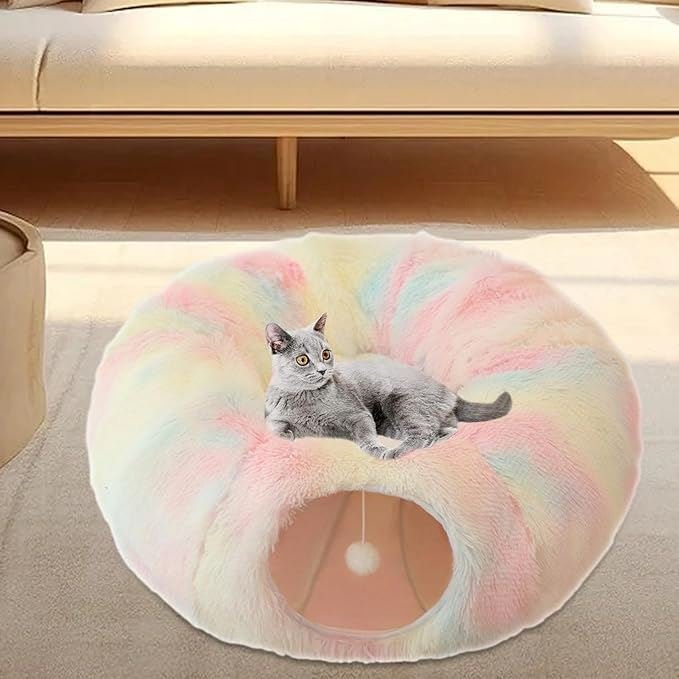 Lit pour Chat - CatLitTunnel™ - Multicolore - Chat cocooning